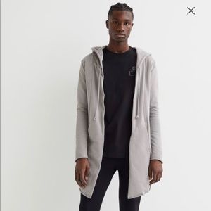 Long cardigan in lightweight sweatshirt fabric a jersey-lined.
